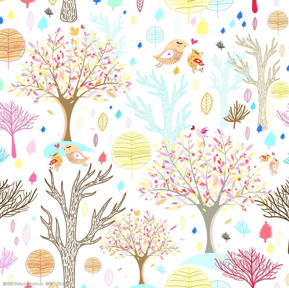 树木 卡通树 矢量树 植物 树 简单 矢量 卡通 设计 底纹边框 背景底纹