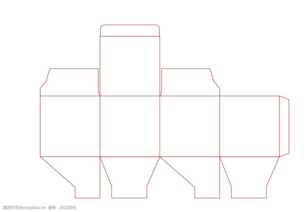 彩盒标准刀模线图