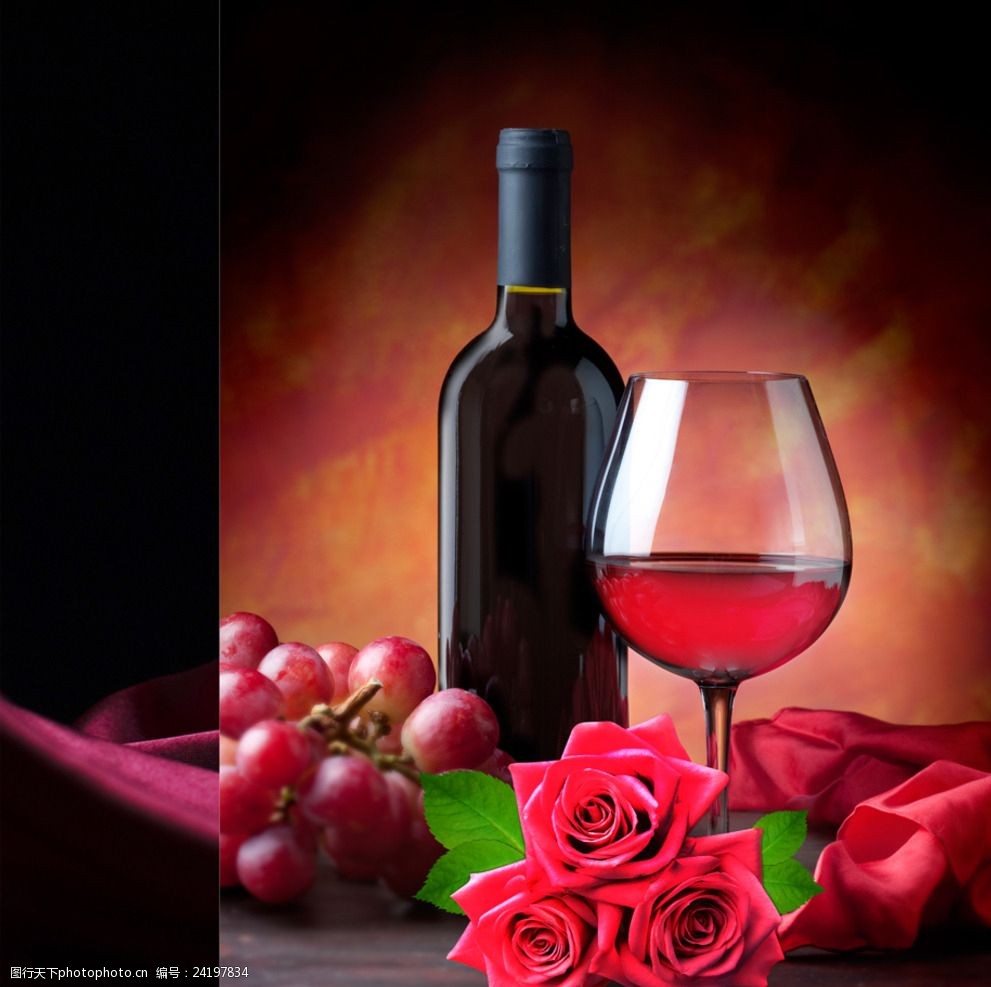 关键词:玫瑰葡萄酒 玫瑰花 葡萄 葡萄酒 酒杯 唯美 小清新 素材 设计
