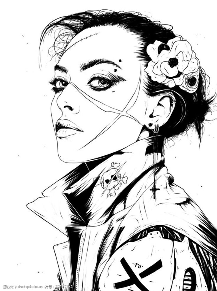 关键词:插画刀疤女 插画 恐怖 简笔插画 插画设计 艺术插画 古怪插画