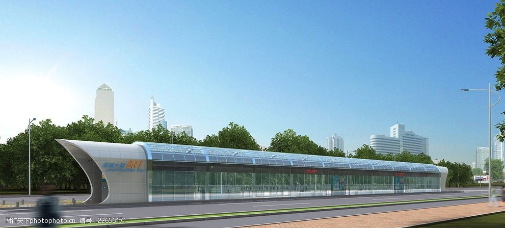 图标元素 关键词:连云港brt 城市快速 公交系统 公交站台 鸟瞰图 效果