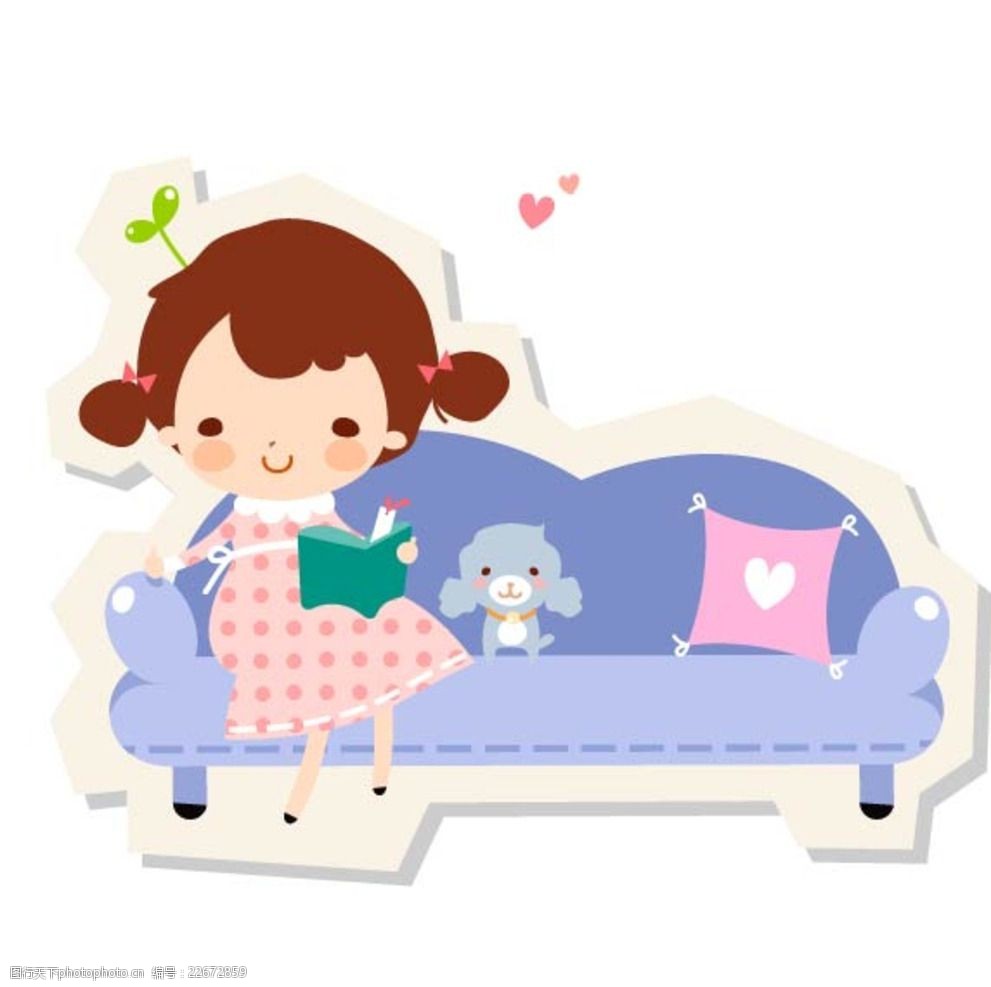 室内沙发美女人物素材