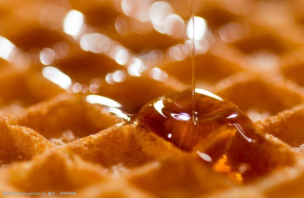 美味的华夫枫树糖浆