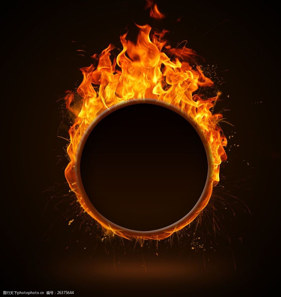 燃烧的火环图片