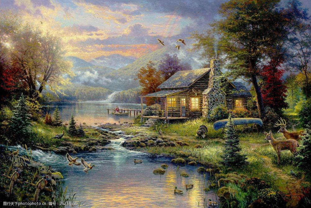 关键词:乡村房屋风景油画图片素材 名画 油画 艺术 绘画 文化艺术