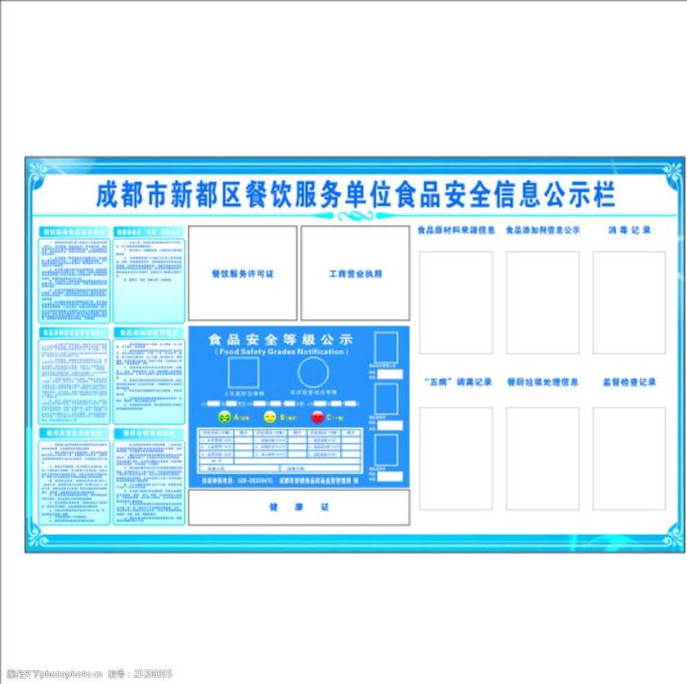 食品 安全 信息 公示栏 食品安全 信息公示栏 设计 广告设计 展板模板