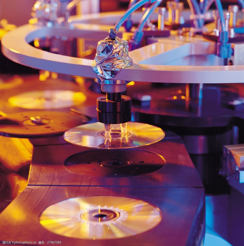 工业生产光盘制造图片