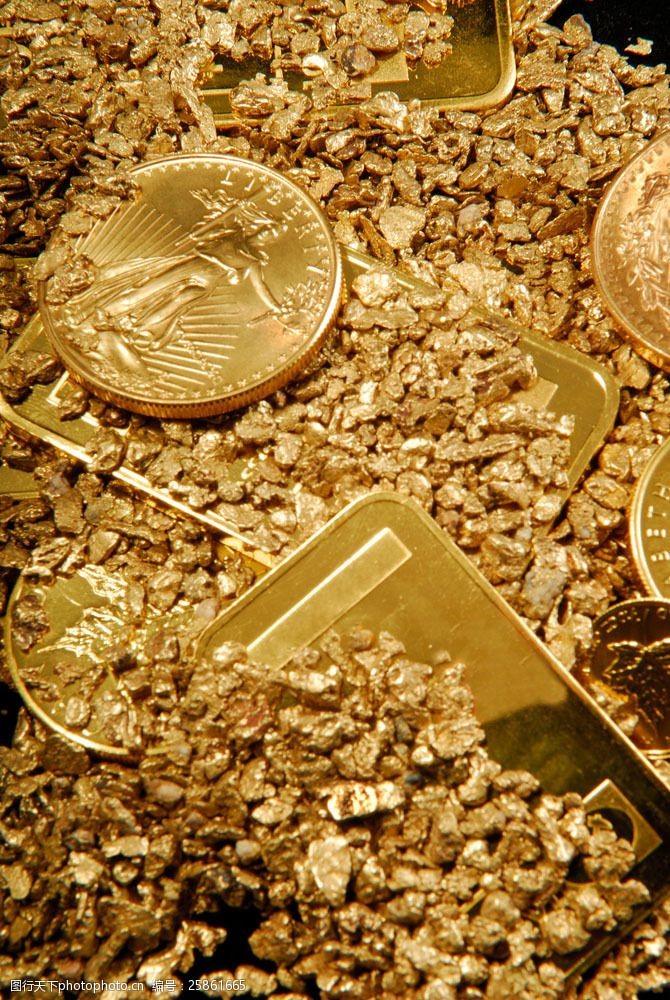 关键词:金币与矿石背景图片素材 金币 黄金 金子 财富 财宝 金融货币