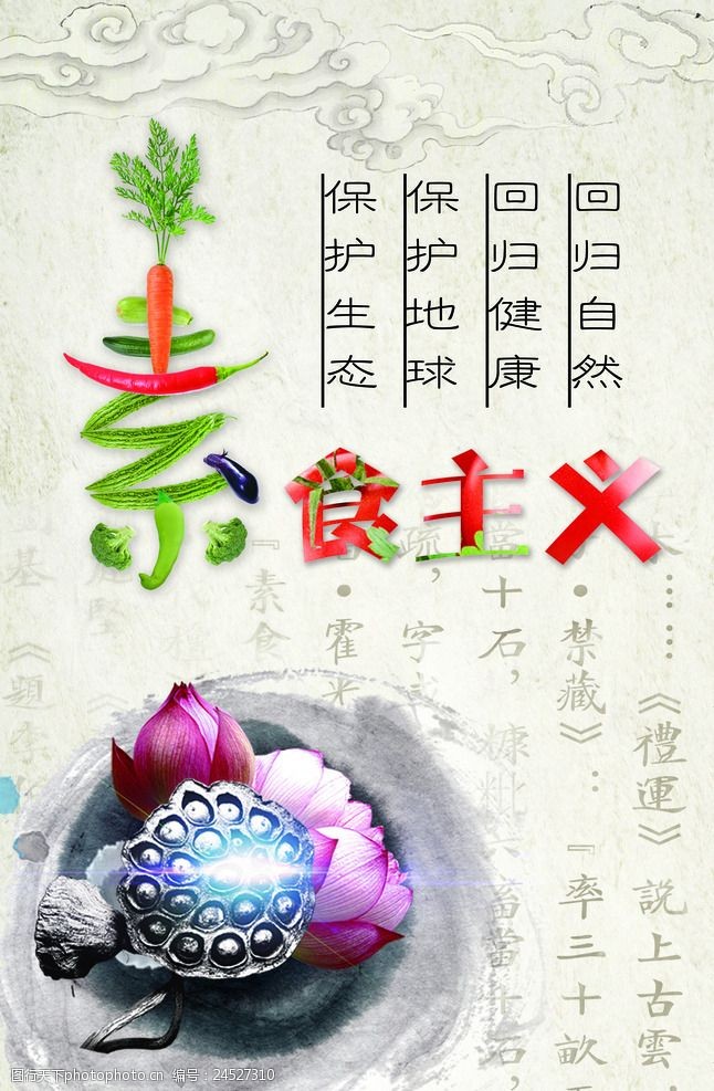 素食文化海报