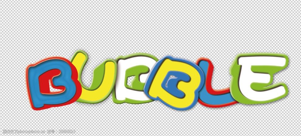 泡泡英文字体.