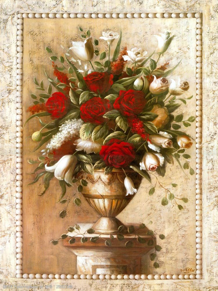 关键词:美丽花朵油画图片素材 花朵 植物 花卉 油画 装饰画 绘画 壁画