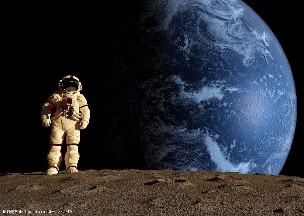 关键词:月球上的宇航员图片素材 飞行员 宇航员 太空飞船员 宇宙飞行