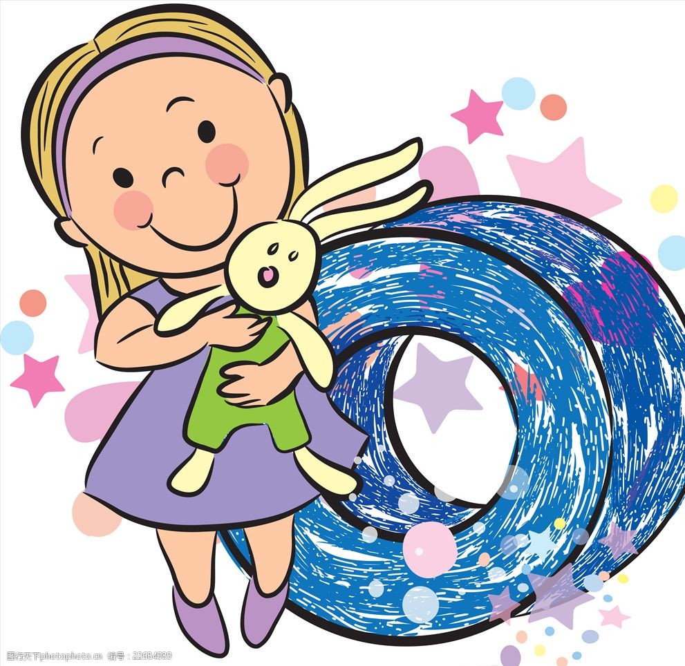 卡通儿童英文字母