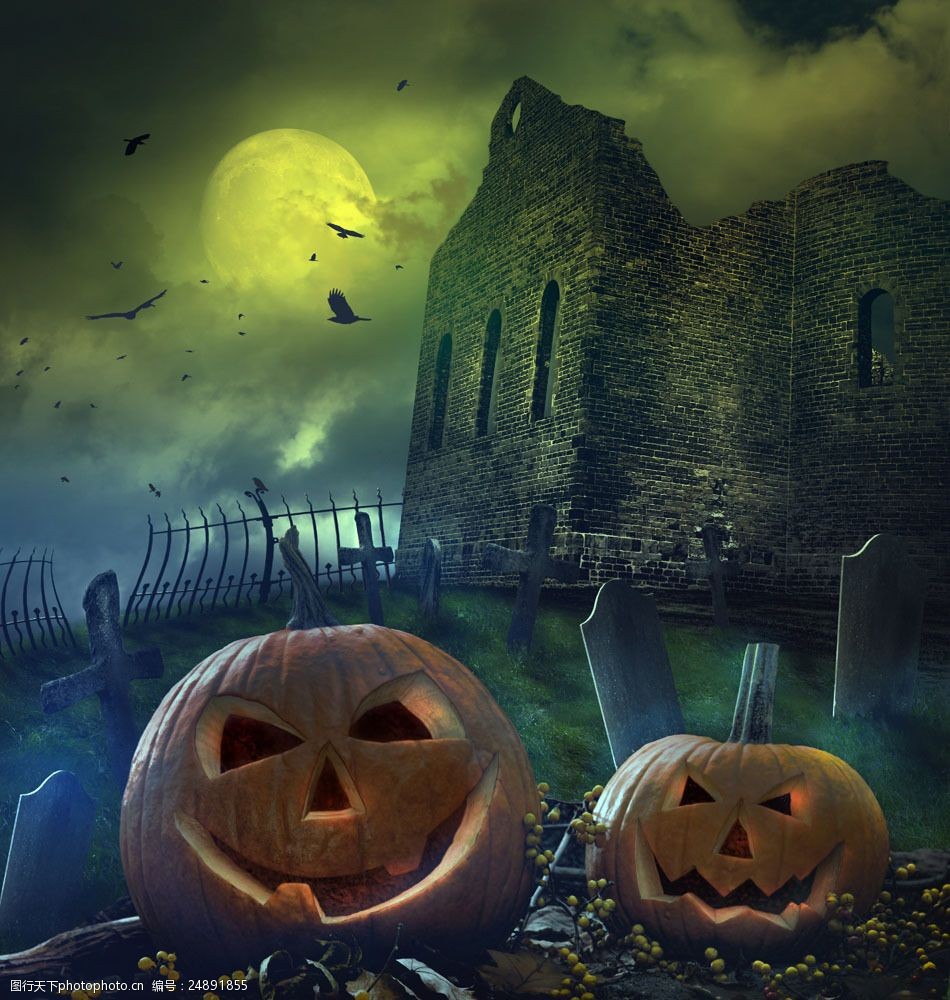 万圣节鬼屋图片