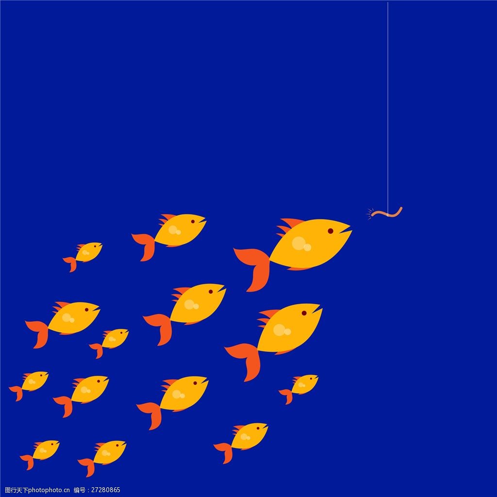 海洋鱼群插画
