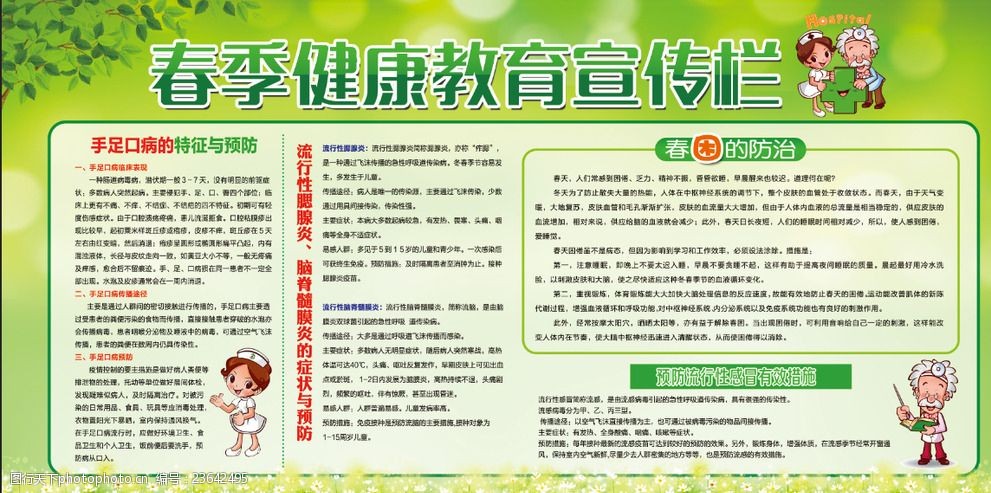 春季健康宣传栏