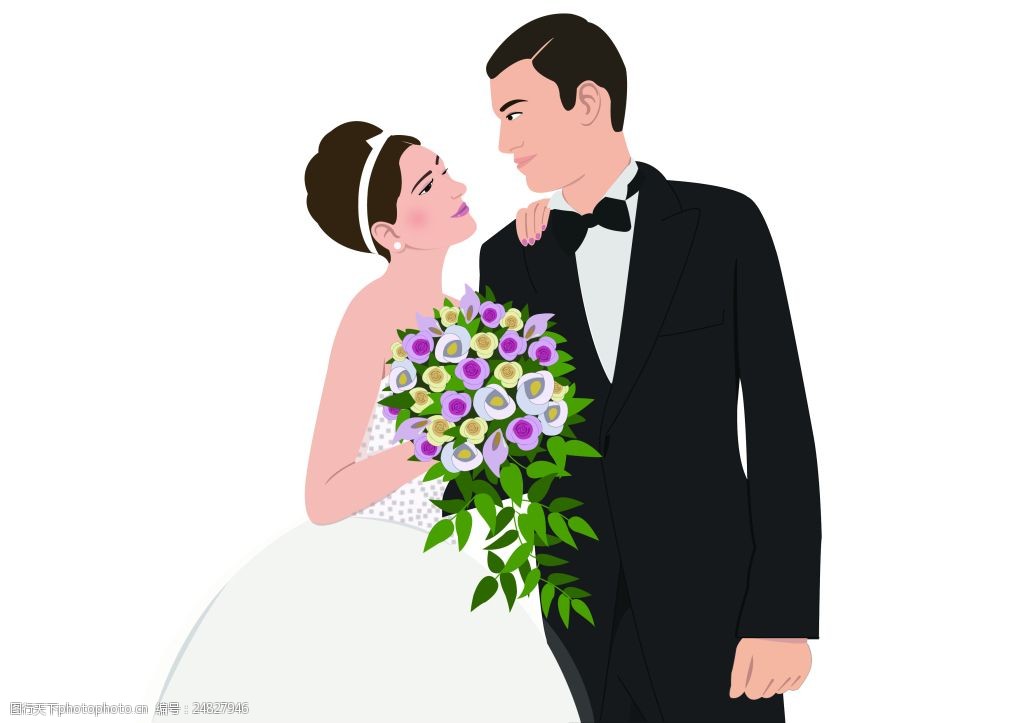 婚礼卡通人物