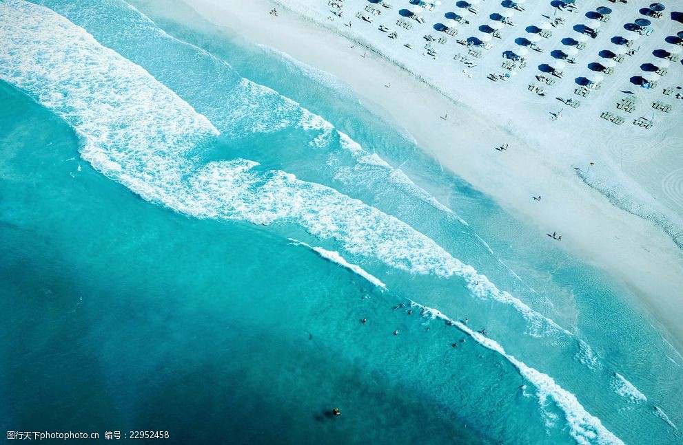 夏日海边沙滩风景