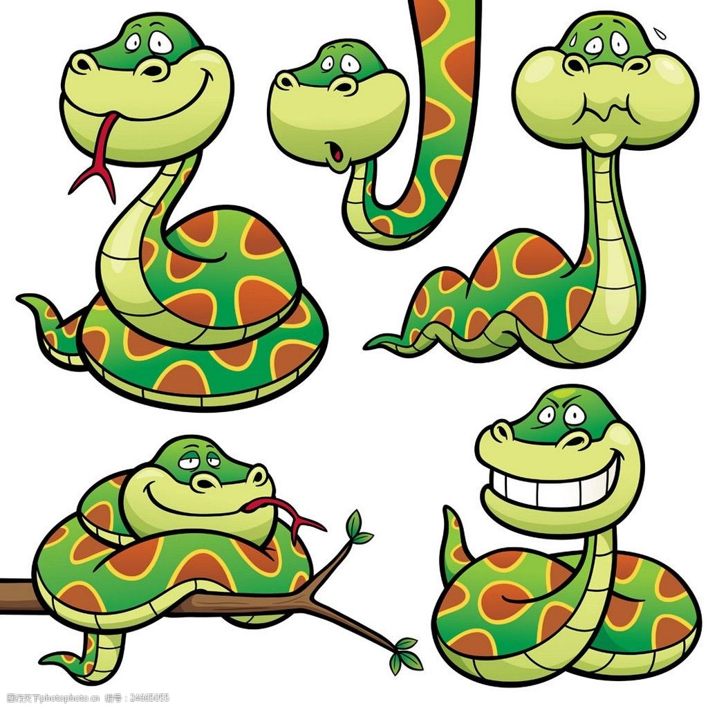 关键词:卡通蛇漫画 卡通动物 动物 矢量素材 矢量图 eps 蛇 青蛇 卡通