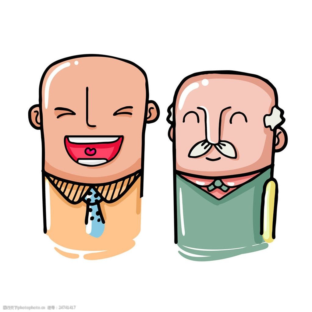 关键词:开心男人和老爷爷 人物头像 矢量人物 卡通人物 漫画人物 人物