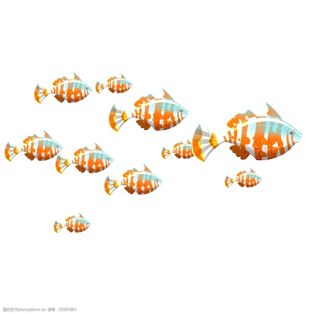 关键词:唯美印象鱼儿绘画素材 一群游动的鱼 多彩形象 鲜明 生动 写意