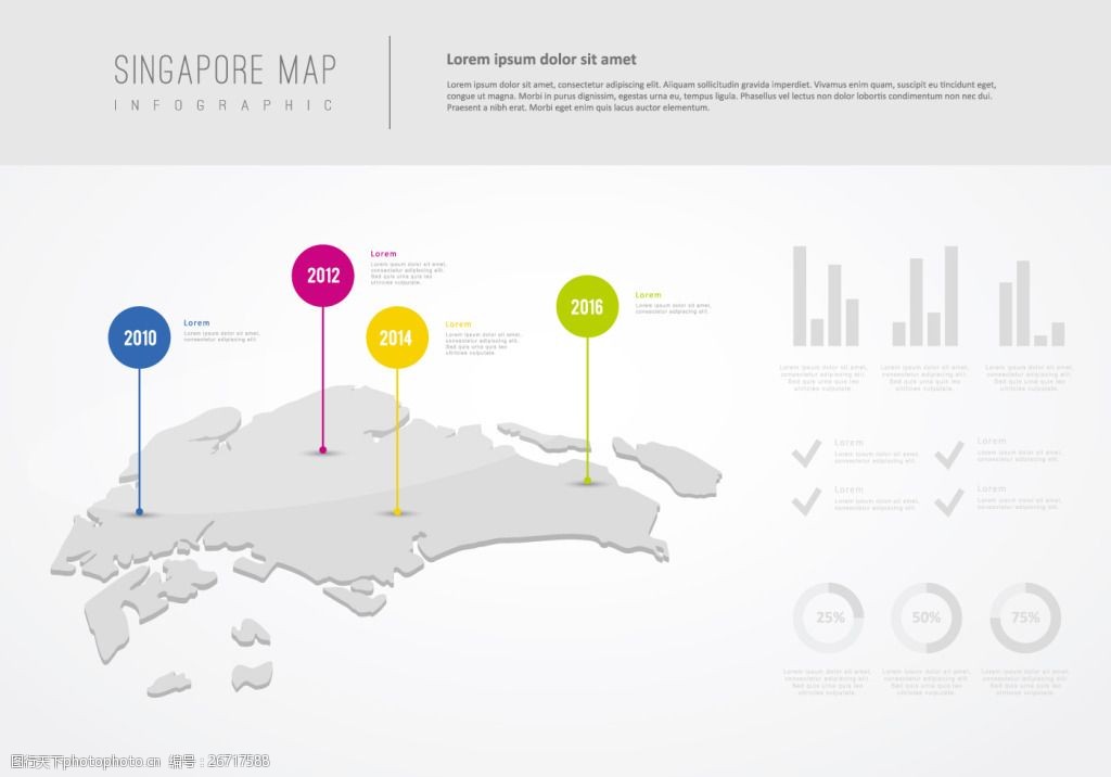 新加坡地图图表设计