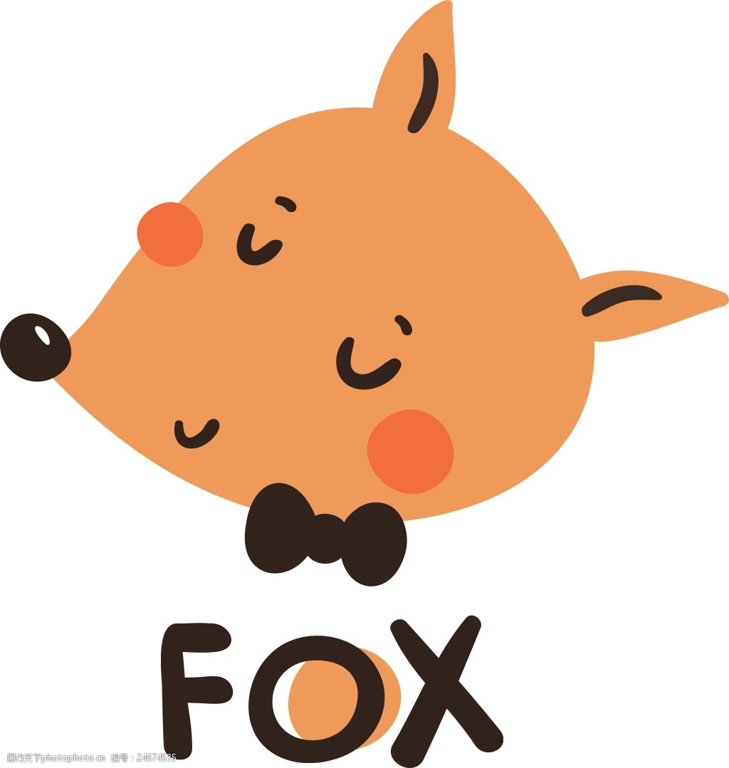 fox可爱卡通动物人物矢量素材