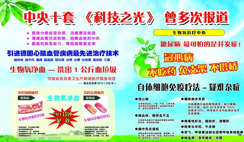 生物氧冠心病宣传栏