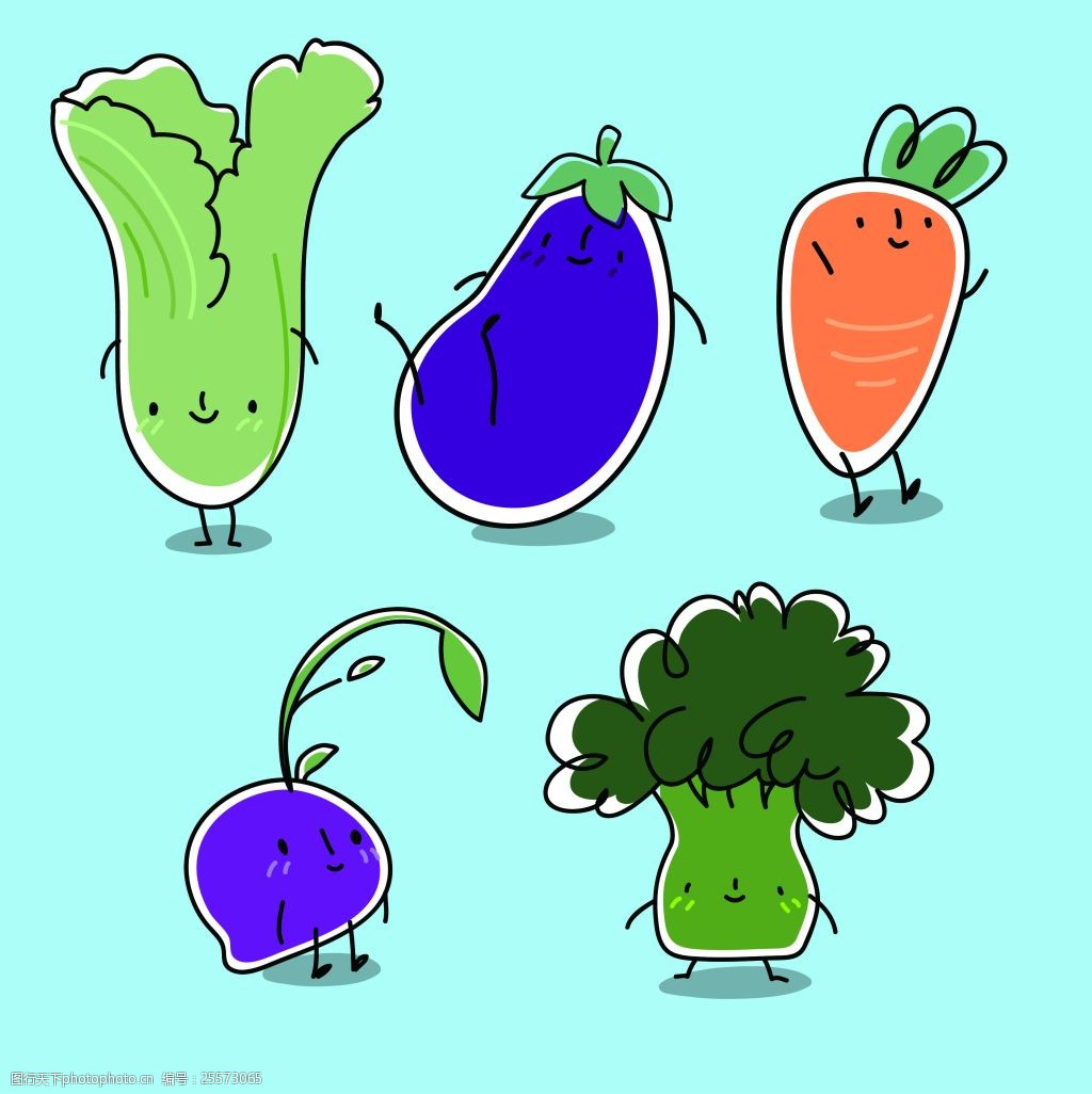 关键词:可爱手绘蔬菜插画 可爱 卡通 手绘 蔬菜 茄子 西兰花 插画