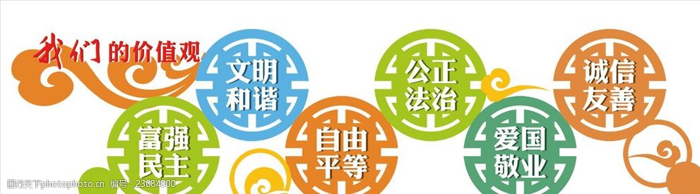 社会主义核心价值观异形雕刻