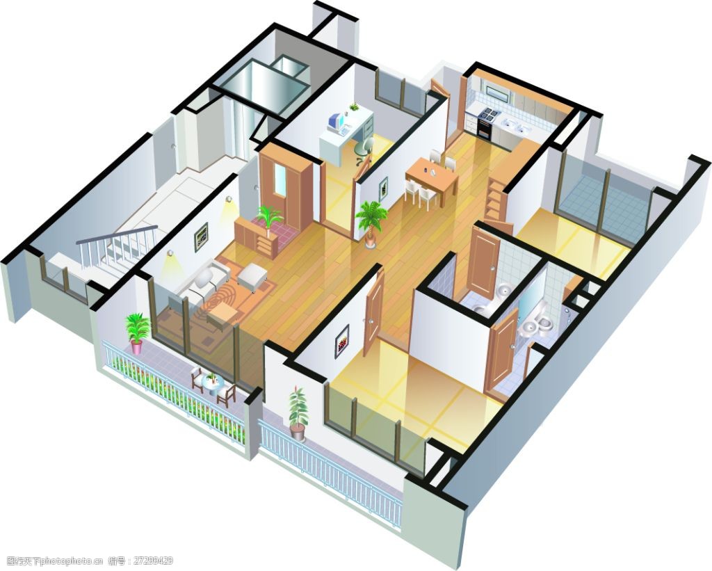 卡通三维房地产装饰效果图