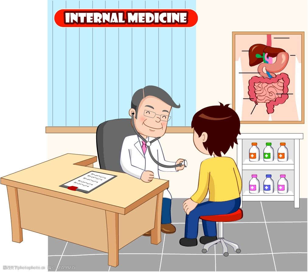 关键词:卡通人物牙科素材设计 卡通人物 看病 生病 感冒 医生 药物