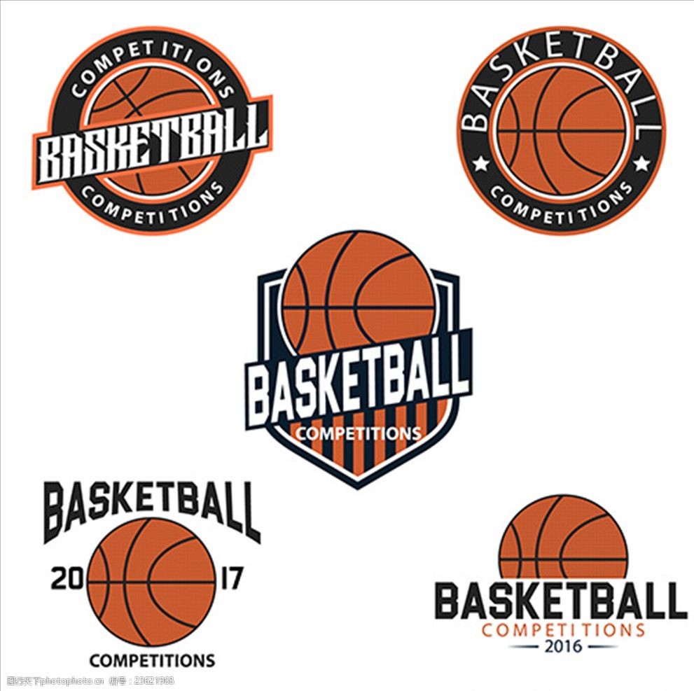 篮球俱乐部比赛培训标志logo