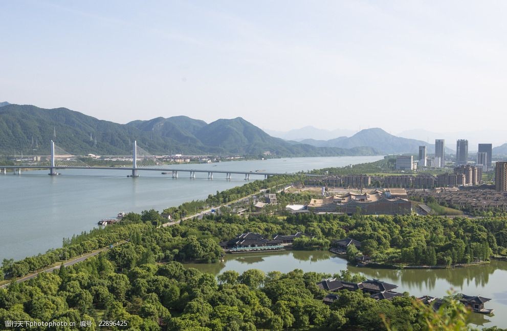 富阳鹿山大桥远景