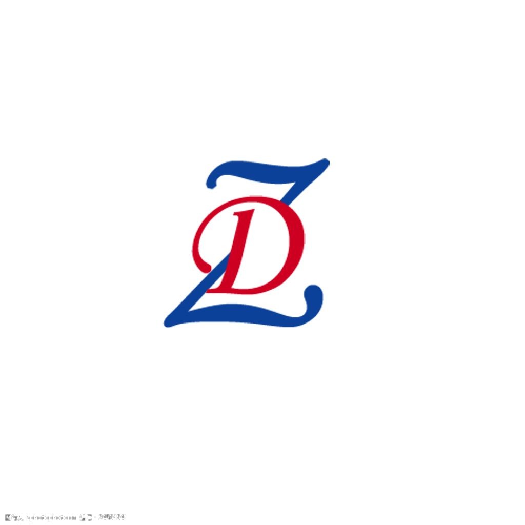 ZD结合艺术字logo设计