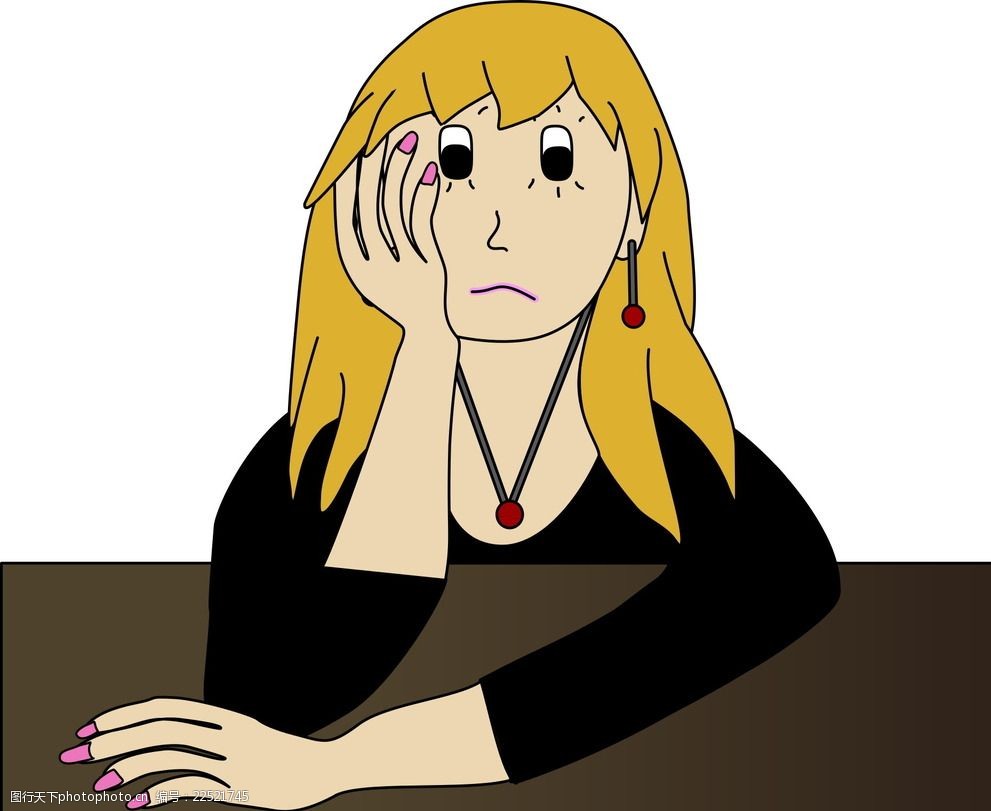 中年妇女卡通形象