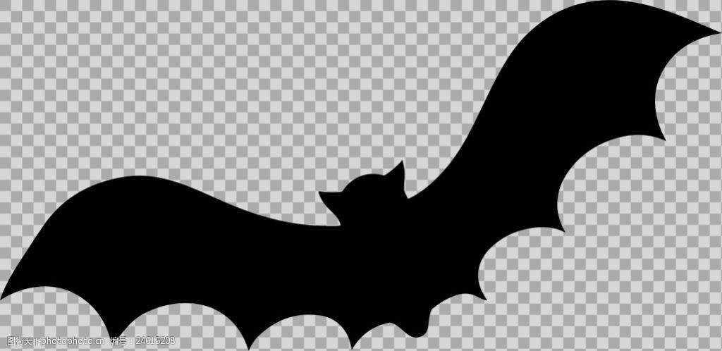 手绘蝙蝠剪影图片免抠png透明图层素材