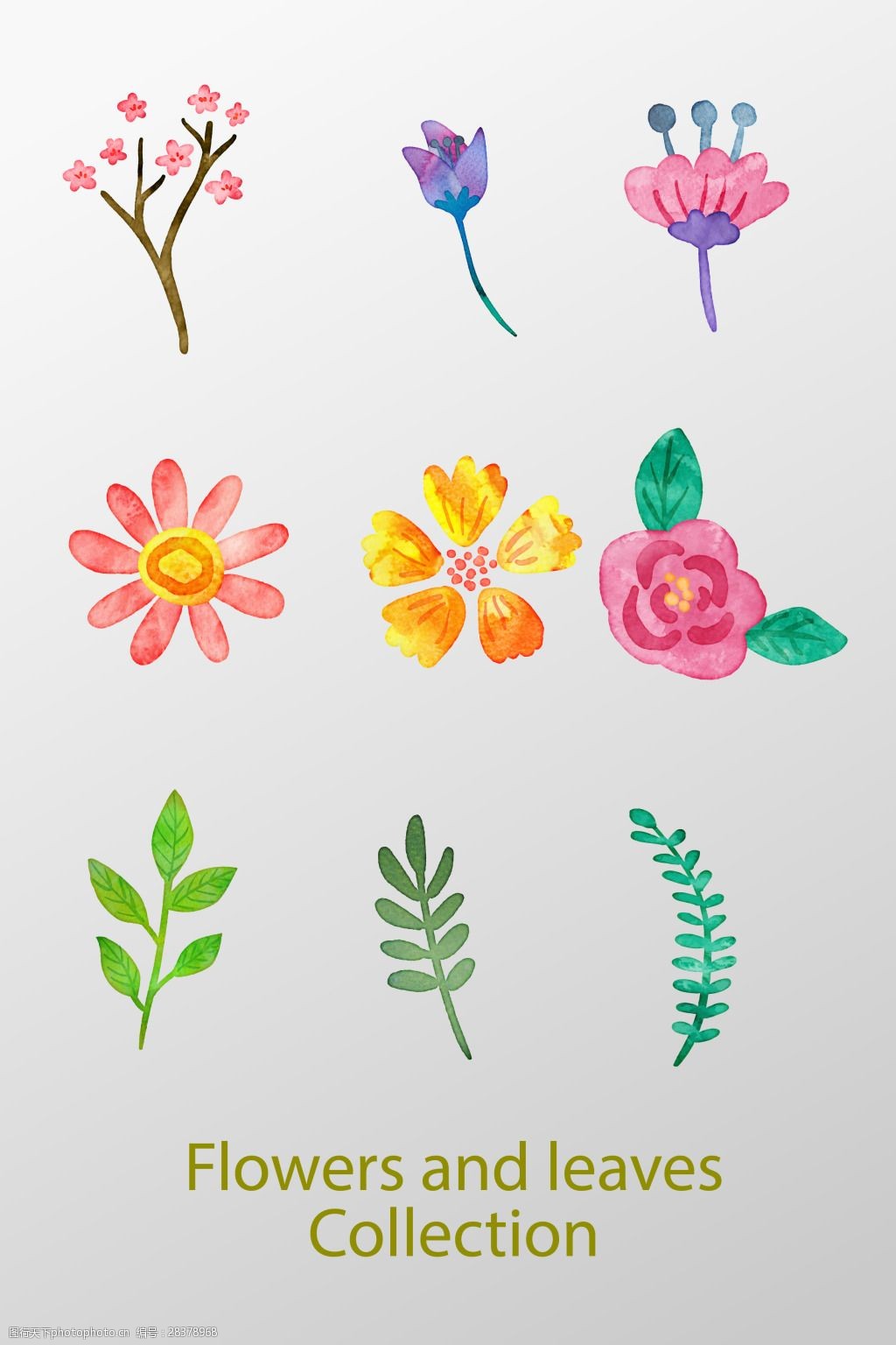ai 花朵 粉色花 矢量图 花卉 手绘 花卉水彩 卡通植物 插画植物