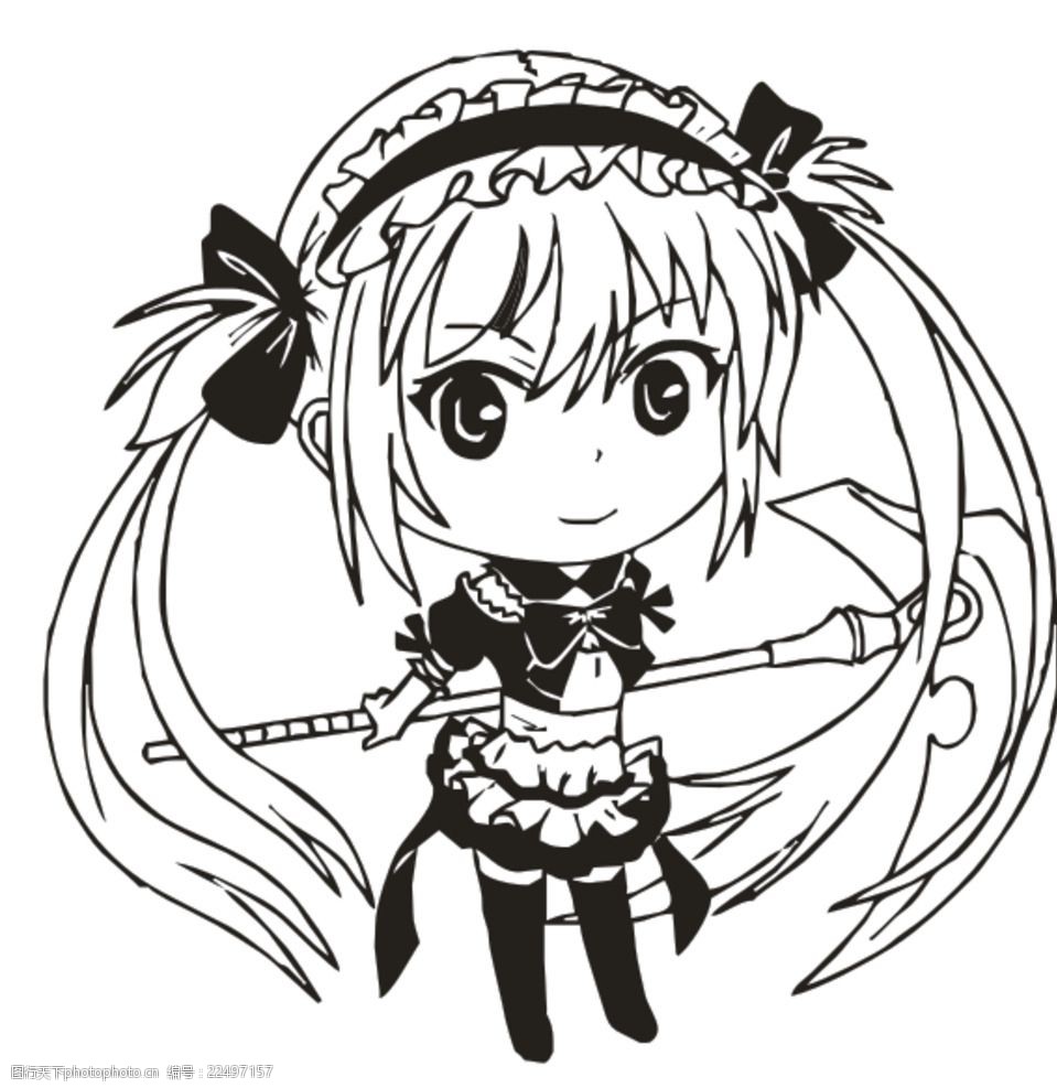 可爱卡通少女魔法漫画萌物