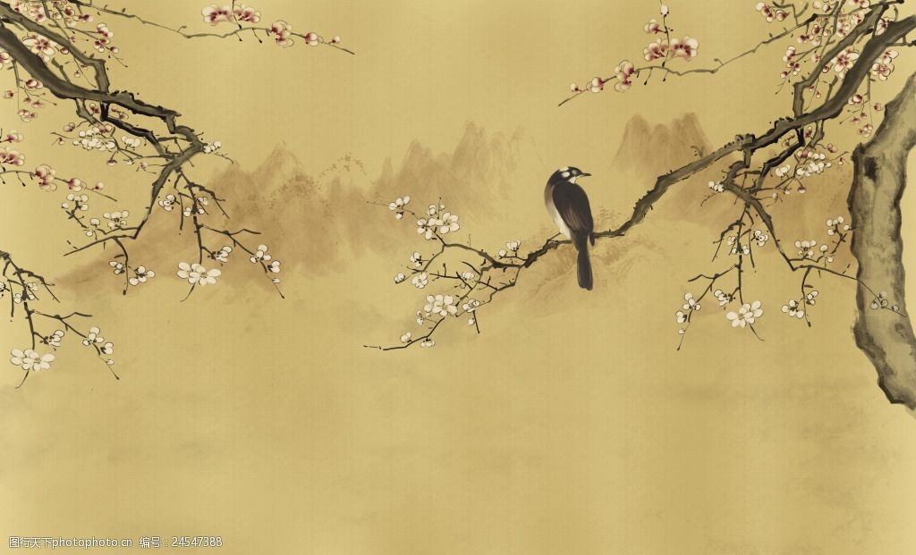 关键词:梅花小鸟国画装饰画 淘宝 梅花 小鸟 国画 山水 复古 装饰画