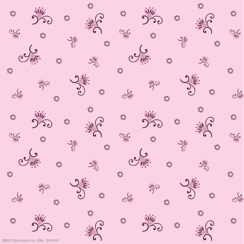 粉色花纹服装图案