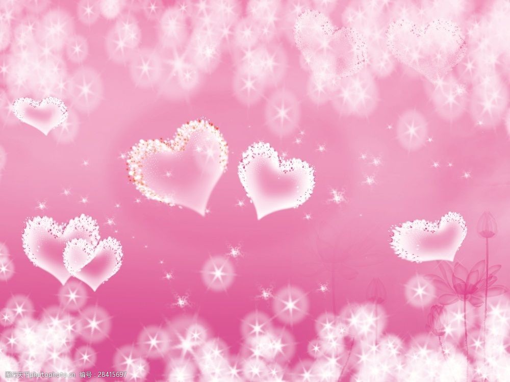 粉色浪漫泡泡爱心室内移门创意画