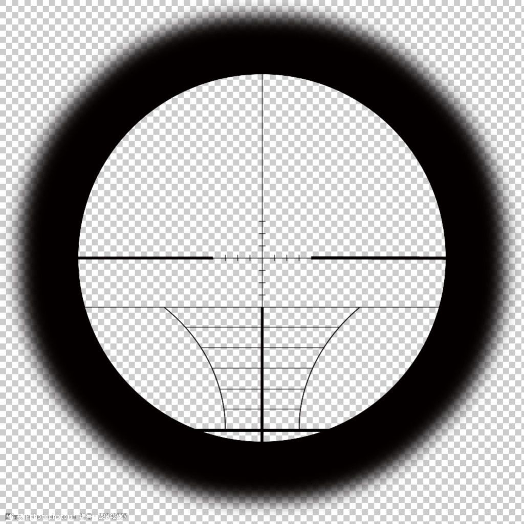 圆形十字瞄准器免抠png透明图层素材