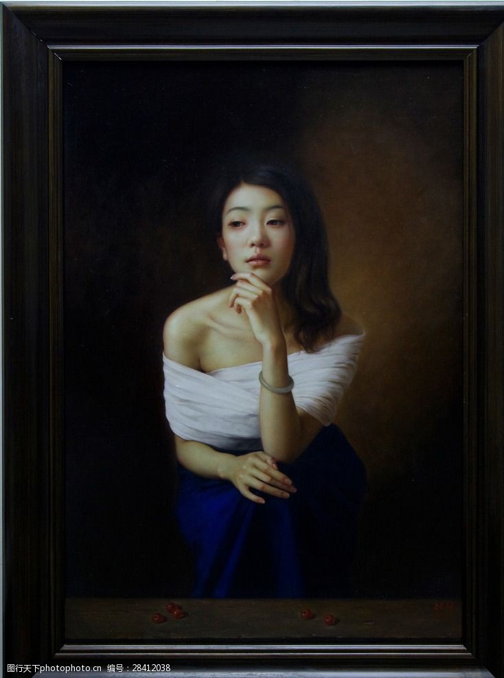 舒释油画静静的晌