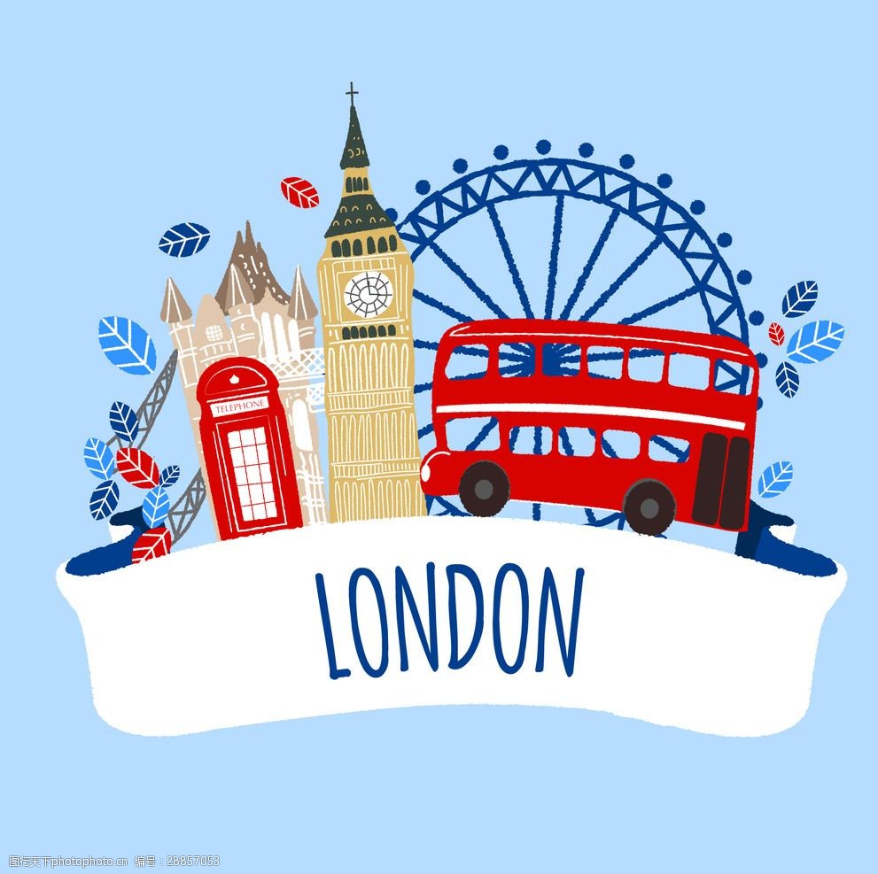手绘伦敦旅游文化