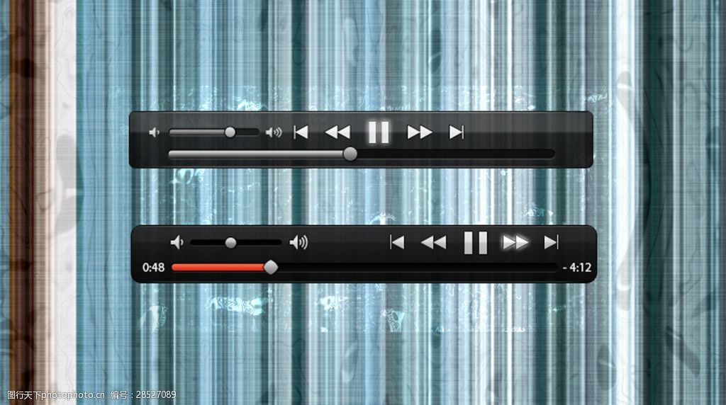 两款音乐食品播放器素材