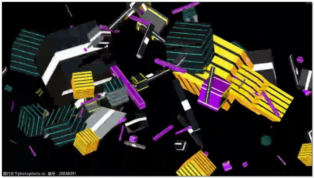 复杂动感潮流立体视频素材