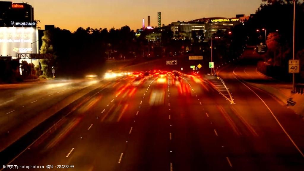 夜景 汽车 道路 建筑 光影 房屋 变换 加速 实拍视频素材 视频特效