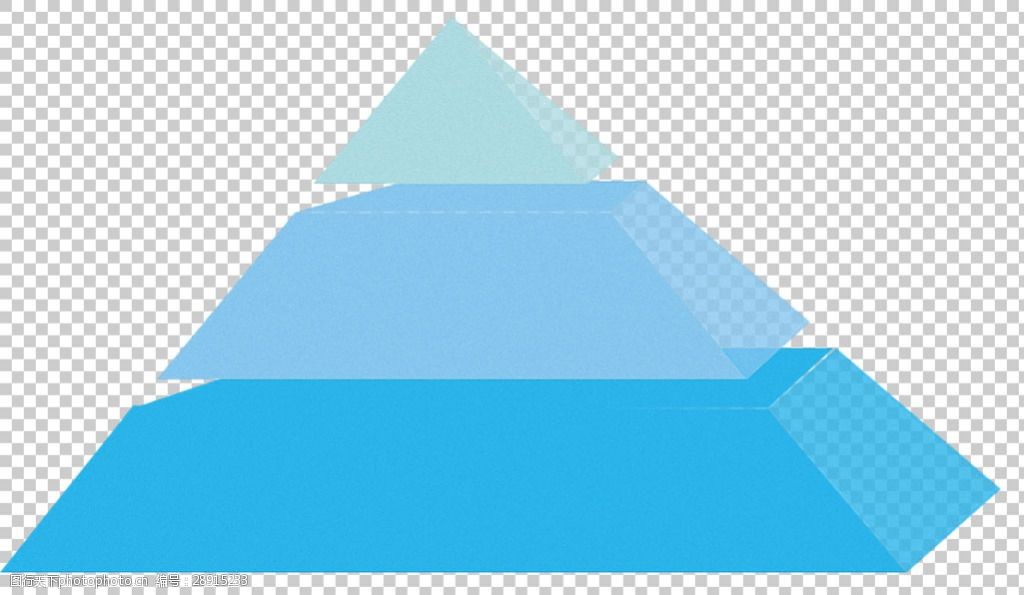 蓝色金字塔创意图免抠png透明图层素材