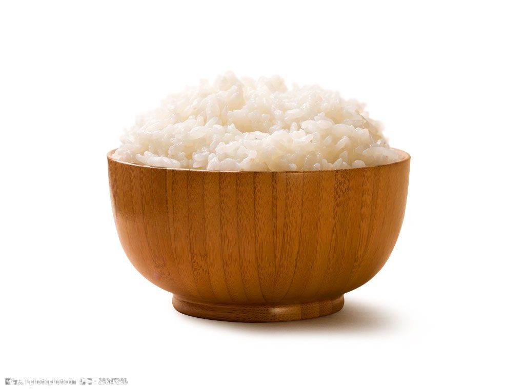 木碗米饭美食png元素素材
